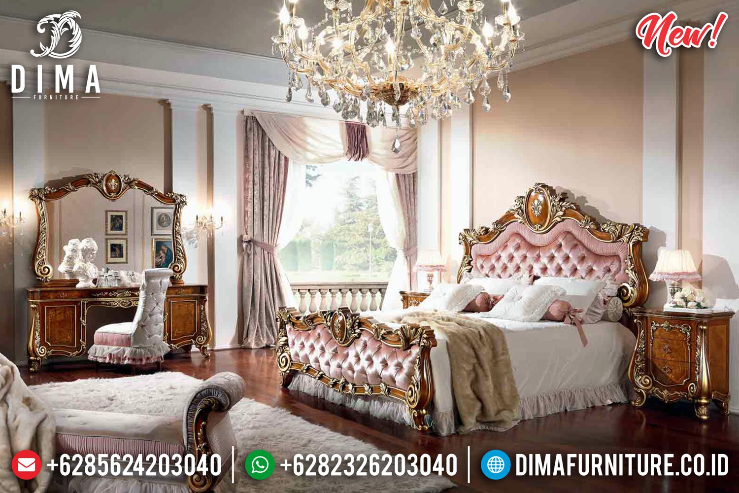 Kamar Set Mewah Jati Klasik Ukiran Jepara TTJ-0075 Kamar Set Mewah Jati Klasik Ukiran Jepara TTJ-0075