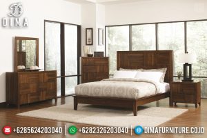 Harga Discount! Tempat Tidur Jati Minimalis Natural Klasik Jepara TTJ-0348