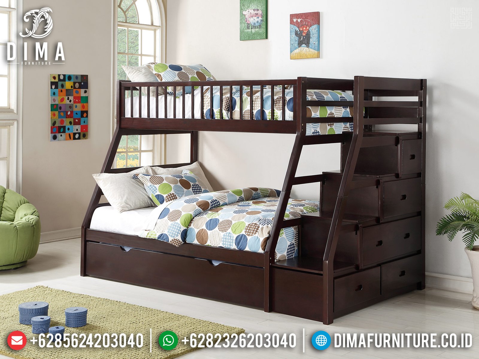 Dipan Tingkat Anak Set Tempat Tidur Anak Jati Natural Jepara TTJ-0409 Dipan Tingkat Anak Set Tempat Tidur Anak Jati Natural Jepara TTJ-0409