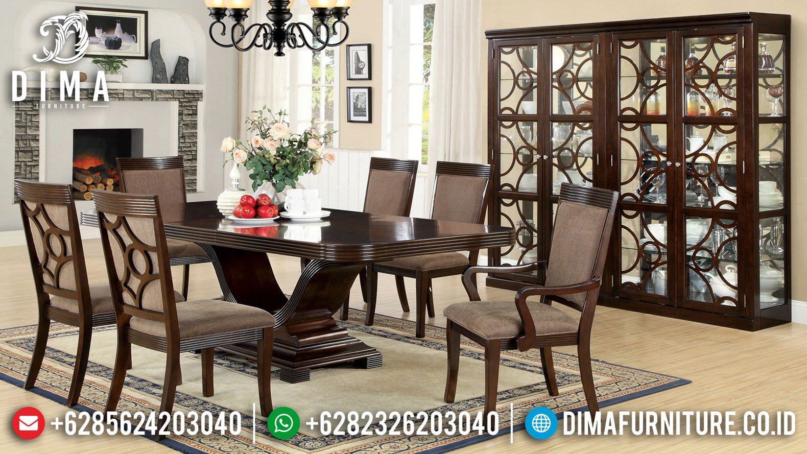 Jual Meja Makan Minimalis Elegant Jati Furniture Jepara Classic TTJ-0469 Jual Meja Makan Minimalis Elegant Jati Furniture Jepara Classic TTJ-0469