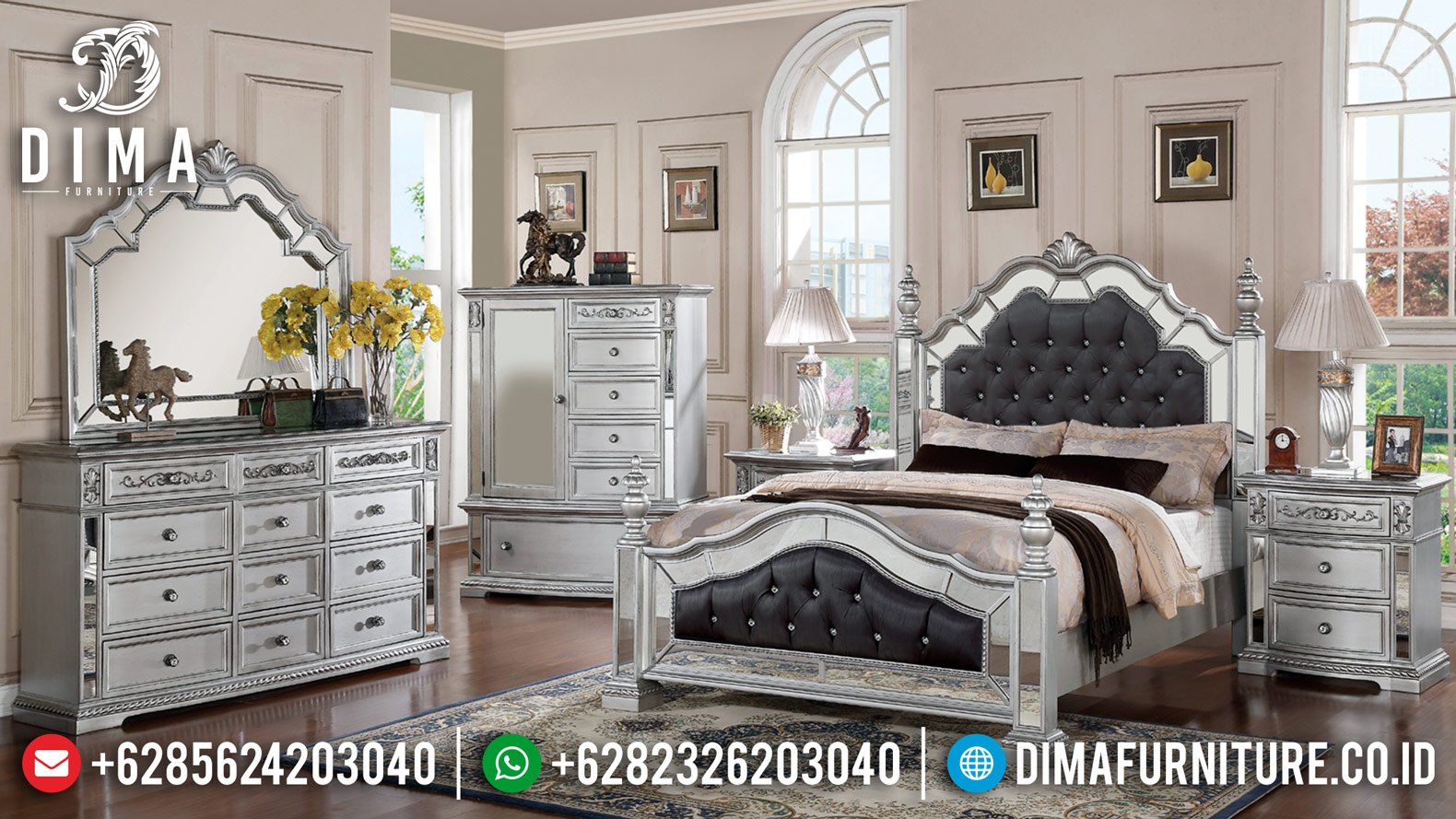New Tempat Tidur Mewah Silver Duco Furniture Jepara Terbaru TTJ-0425 New Tempat Tidur Mewah Silver Duco Furniture Jepara Terbaru TTJ-0425