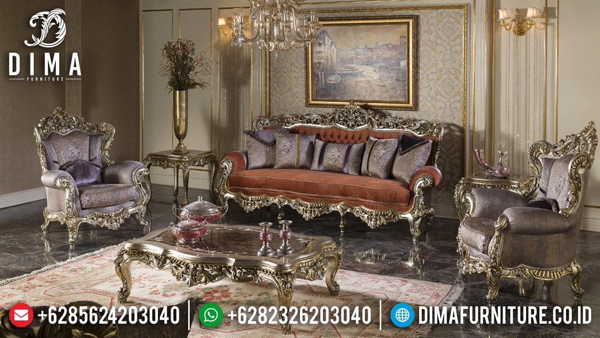 Desain Sofa Tamu Mewah Lotus Ukiran New Klasik Jepara TTJ-0572 Desain Sofa Tamu Mewah Lotus Ukiran New Klasik Jepara TTJ-0572