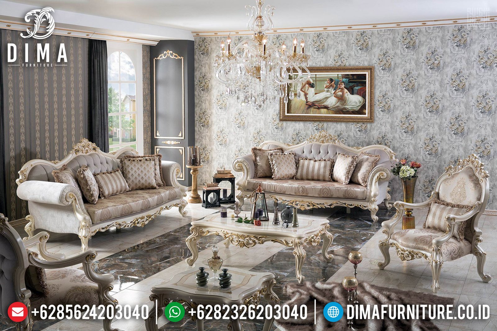 Harga Sofa Tamu Ukiran Jepara Mewah New Luxury Design TTJ-0561 Harga Sofa Tamu Ukiran Jepara Mewah New Luxury Design TTJ-0561