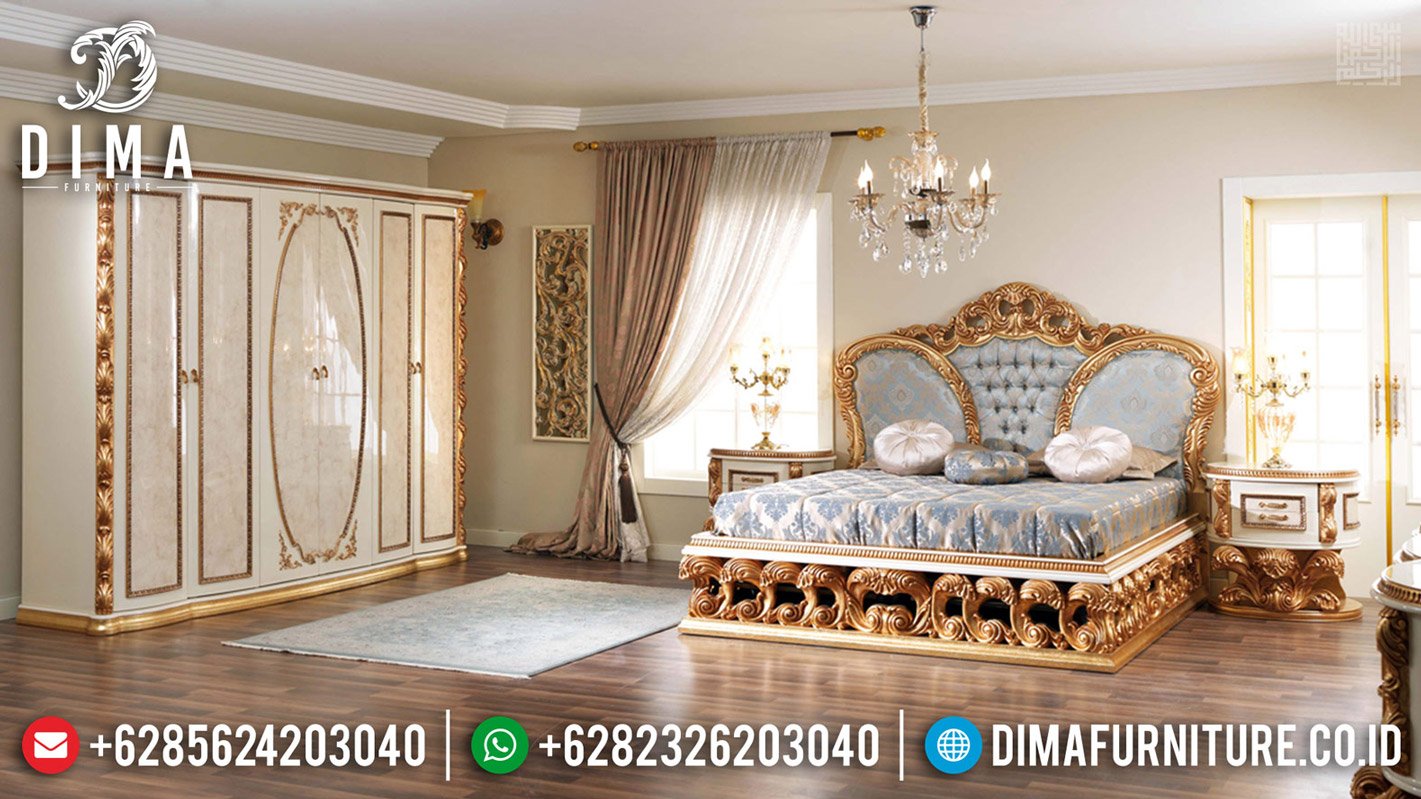 Jual Set Tempat Tidur Mewah Golden Duco Color Ukiran Luxury Classic Jepara TTJ-0587 Jual Set Tempat Tidur Mewah Golden Duco Color Ukiran Luxury Classic Jepara TTJ-0587