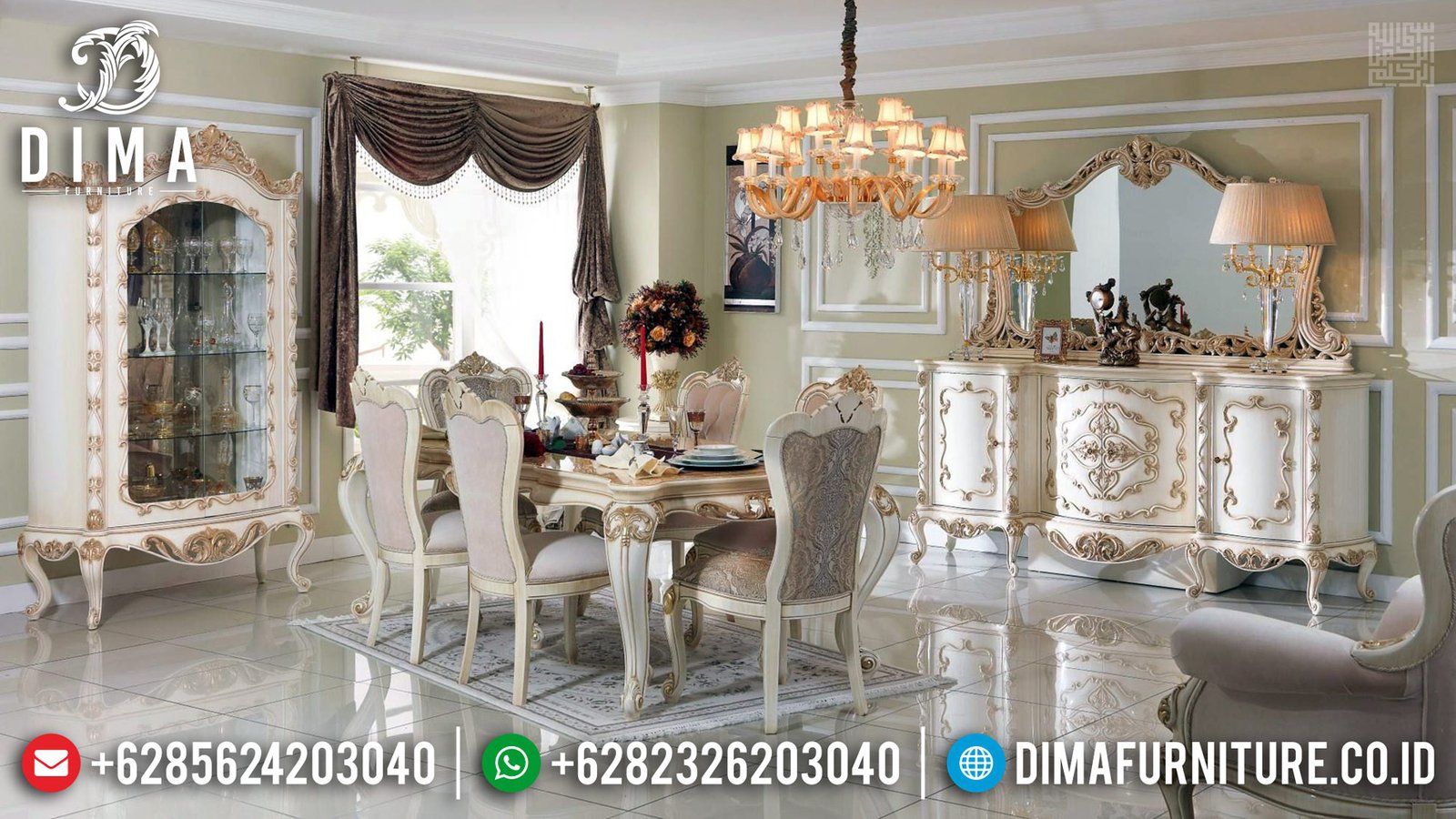 Desain Interior Meja Makan Ukiran Mewah Furniture Jepara Terbaru TTJ-0651 Desain Interior Meja Makan Ukiran Mewah Furniture Jepara Terbaru TTJ-0651