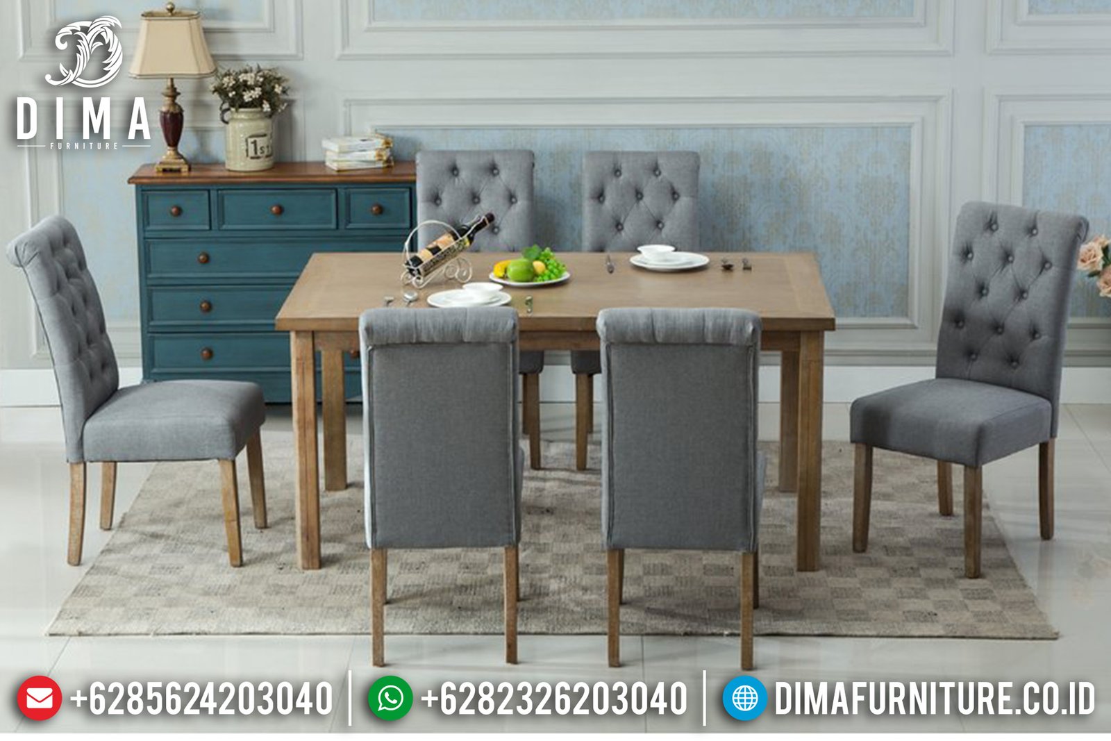 Harga Meja Makan Minimalis Natural Jati Classic Style Furniture Jepara TTJ-0618 Harga Meja Makan Minimalis Natural Jati Classic Style Furniture Jepara TTJ-0618