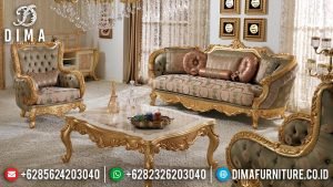 Harga Sofa Tamu Mewah Ukiran Luxury Golden Shine Color Furniture Jepara TTJ-0755