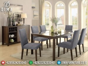 Jual Meja Makan Jati Natural New Minimalis Desain Furniture Jepara Murah TTJ-0787