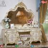 Meja Rias Ukir Jepara Luxury Classic Glamorous Motif Golden Relief TTJ-0825
