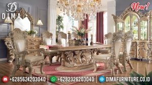 Jual Meja Makan Ukiran Mewah Furniture Luxury Jepara New Normal Release TTJ-0966