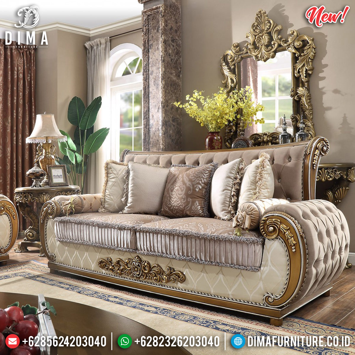Sofa Tamu Mewah Luxury Ukiran Classic Mebel Jepara New Product TTJ-0909