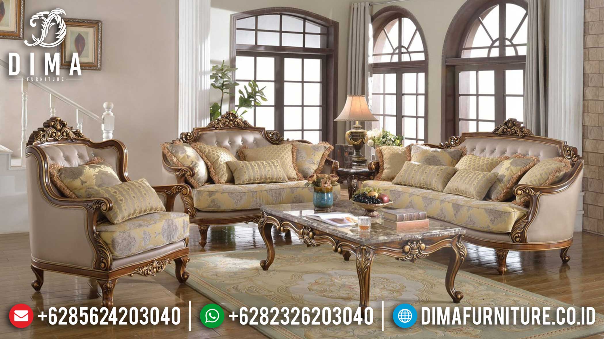End Year Sale Sofa Tamu Mewah Royals Design Inspiring Luxury Carving TTJ-1246