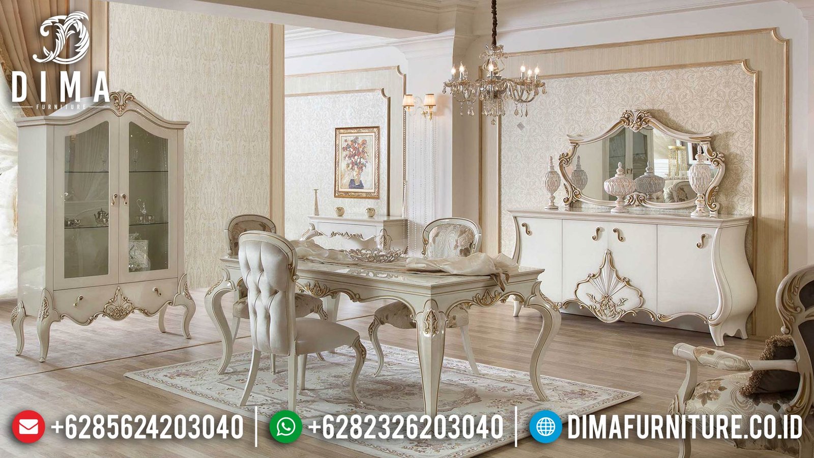 100 % High Quality Meja Makan Mewah Luxury Furniture Jepara TTJ-1600 100 % High Quality Meja Makan Mewah Luxury Furniture Jepara TTJ-1600
