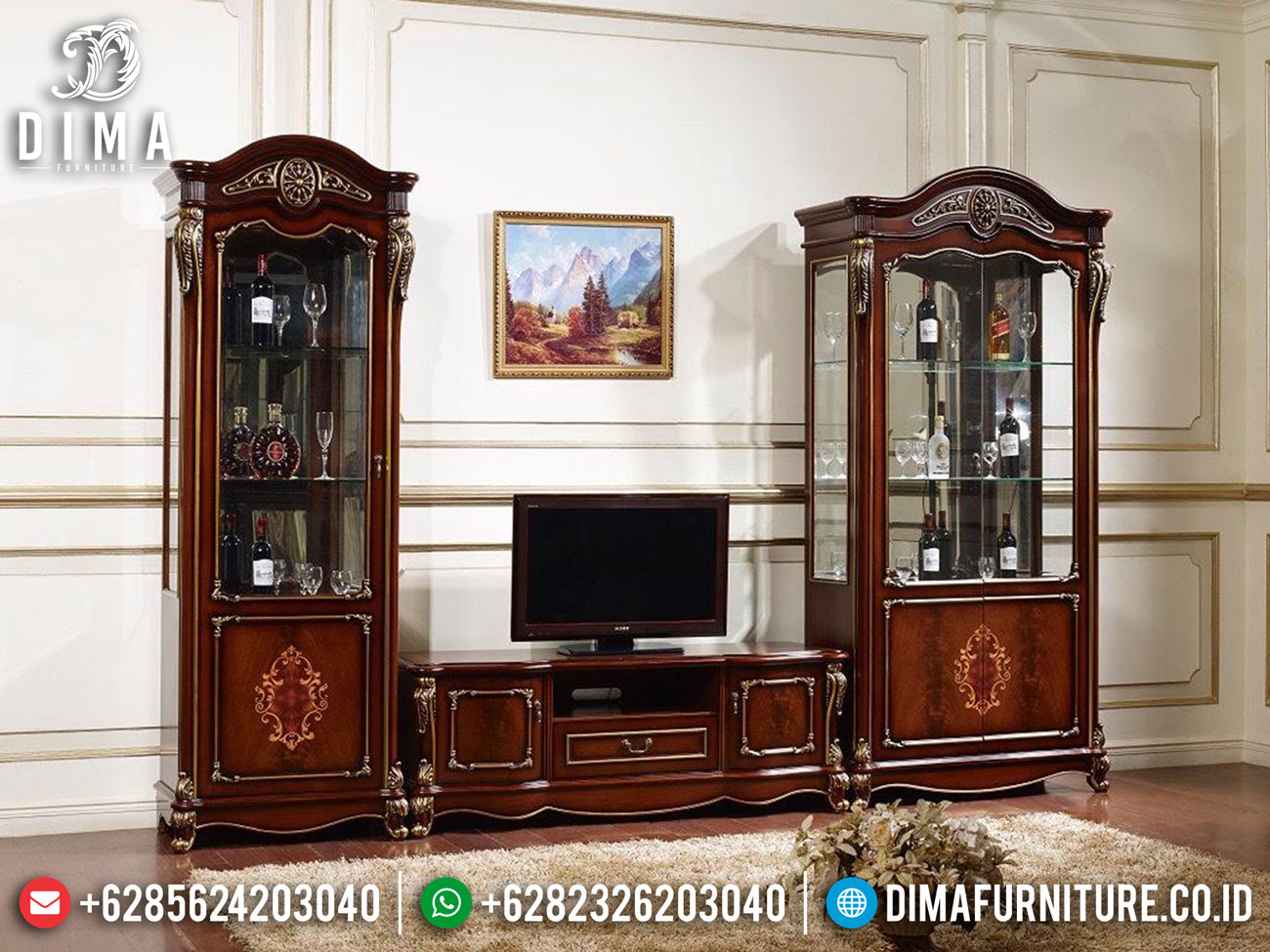 Harga Bufet TV Mewah Luxury Classic Carving Great Design TTJ-1630