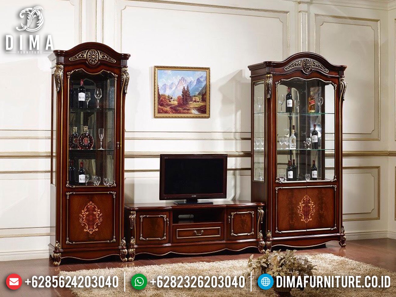 HARGA BUFET TV MEWAH LUXURY CLASSIC CARVING GREAT DESIGN TTJ-1630 Harga Bufet TV Mewah Luxury Classic Carving Great Design TTJ-1630