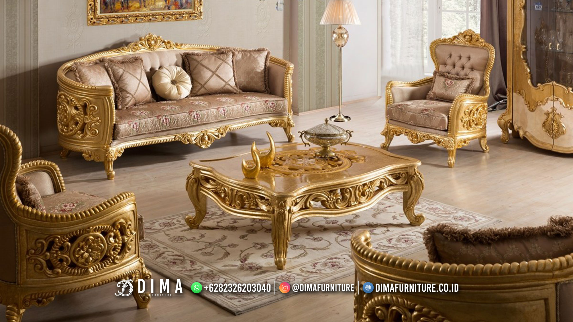 Exclusive Desain Sofa Tamu Mewah Ukiran Empire Best Style TTJ-2222