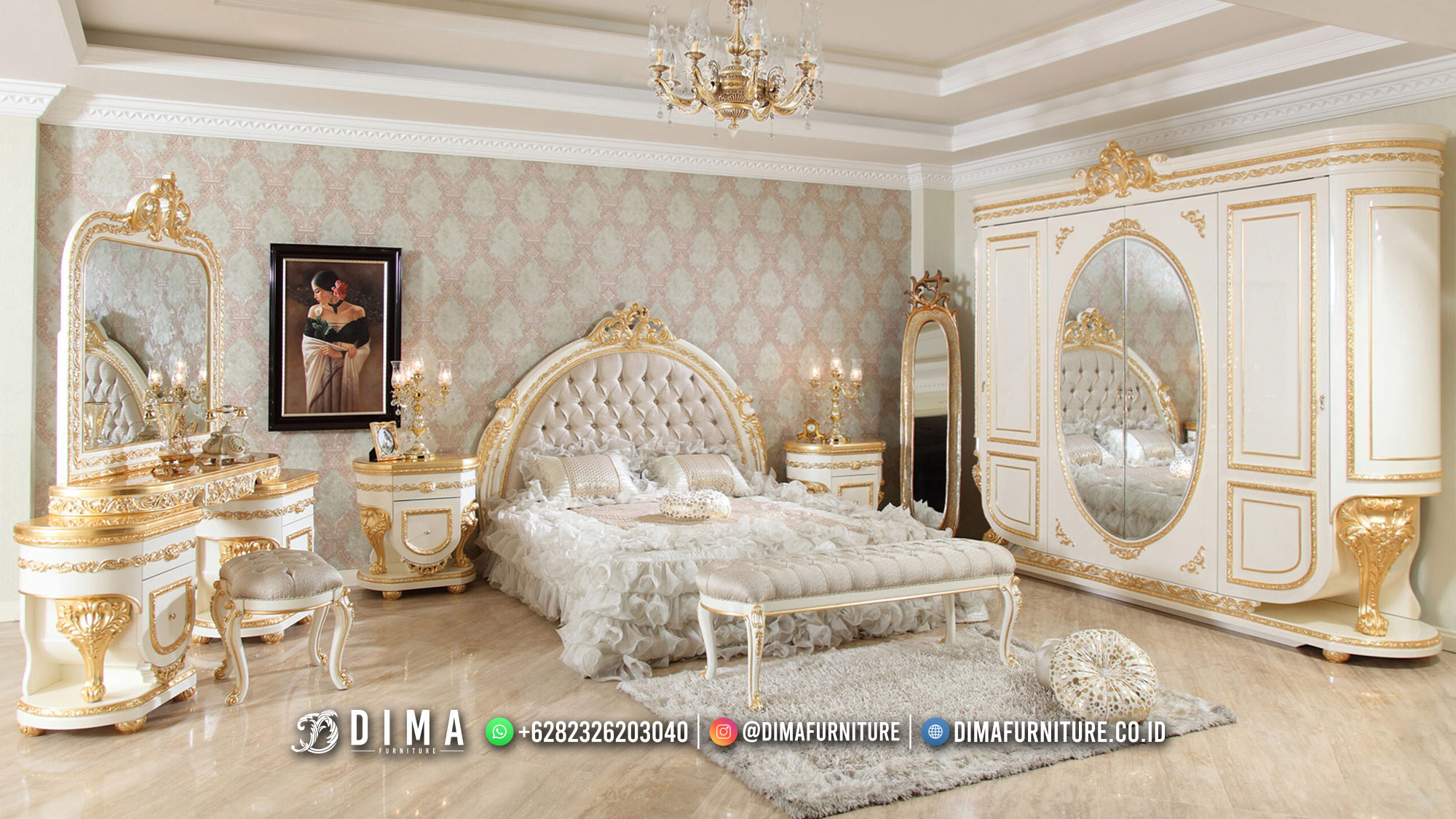Jual Kamar Set Terbaru Jepara Luxury Royal Furniture TTJ-2189