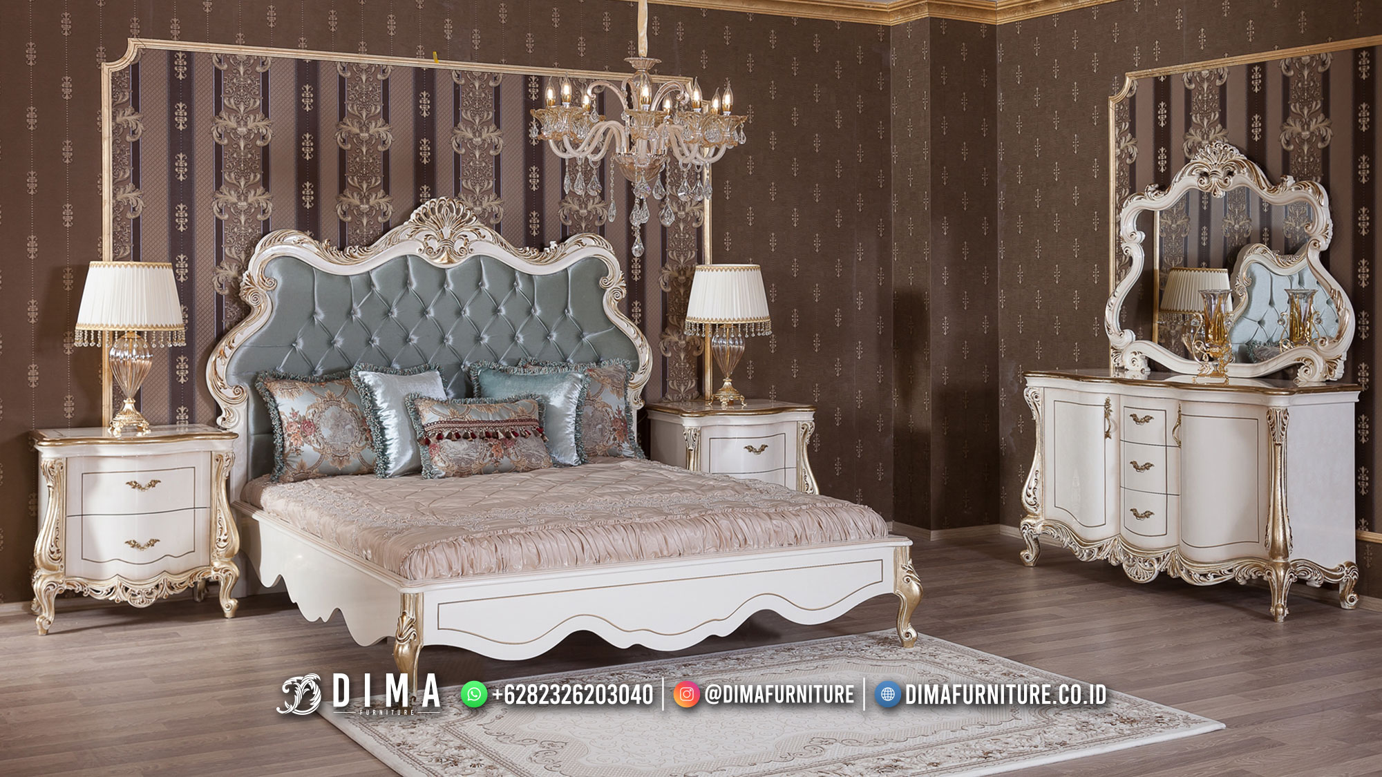 Tempat Tidur Terbaru Luxury Classy Best Quality Furniture Jepara TTJ-2190