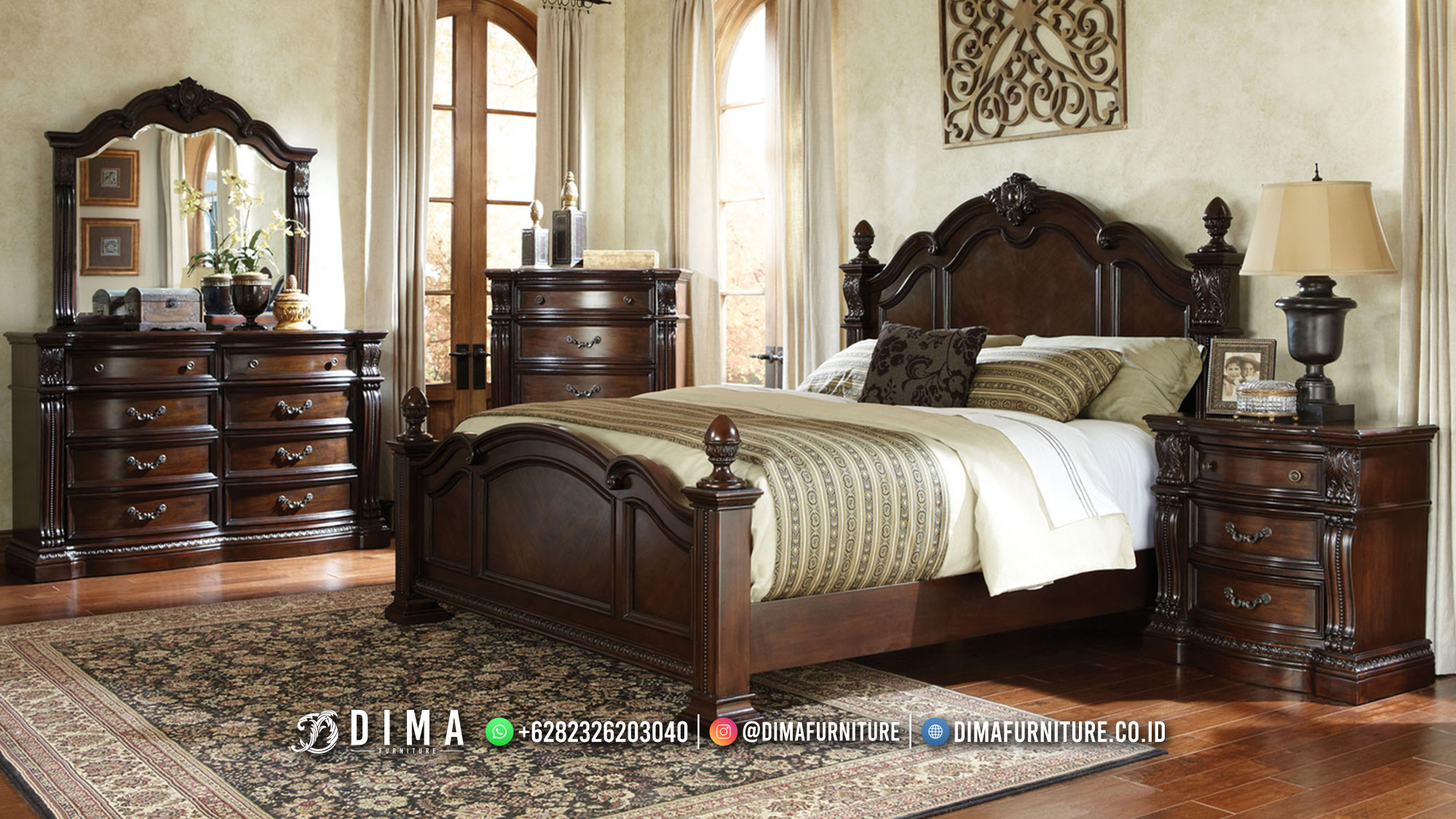 Tempat Tidur Minimalis Jati Terbaru Elegant Simple Design Jepara TTJ-2341