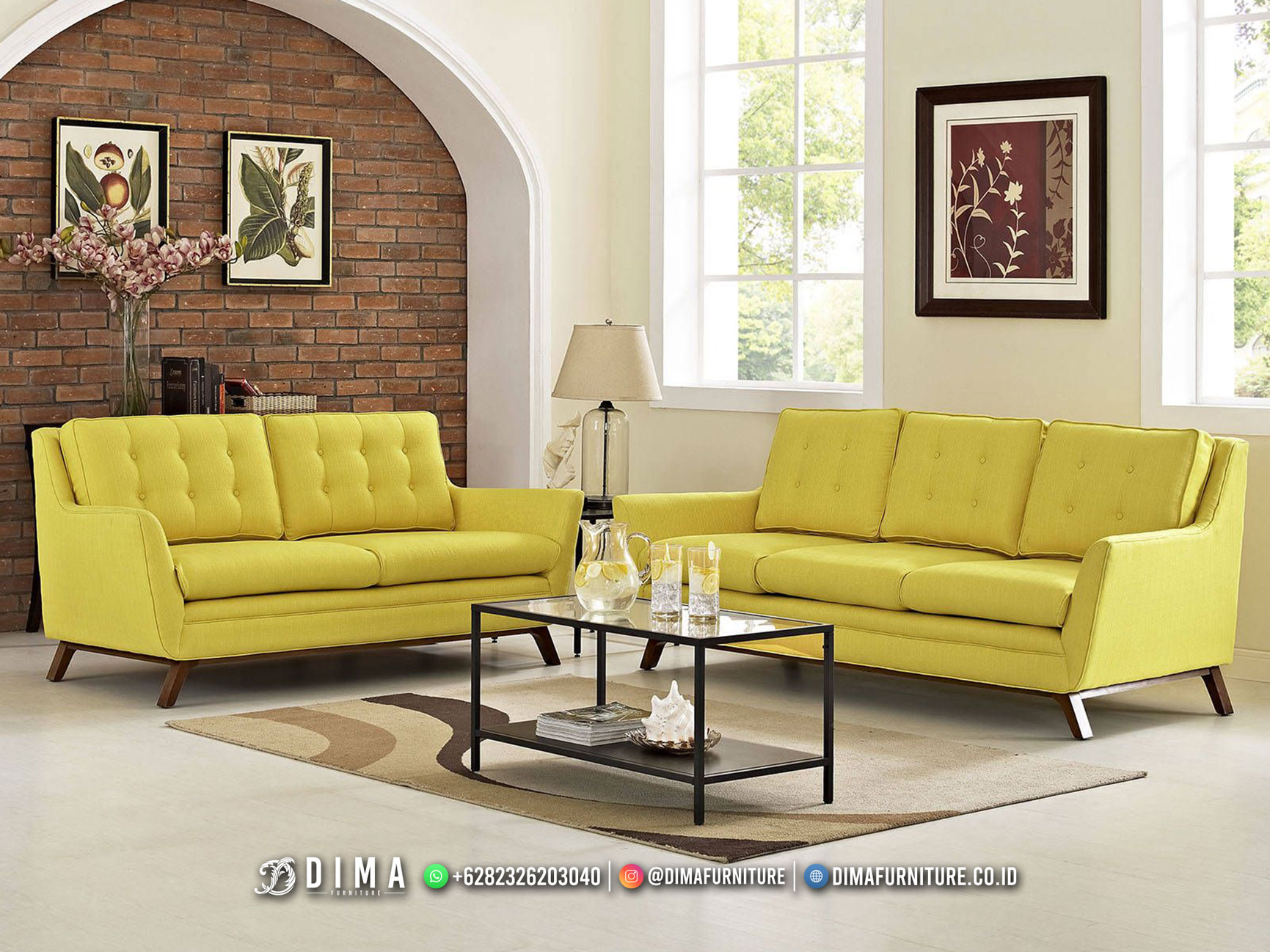 Desain Terlaris Sofa Tamu Minimalis Modern Jati High Quality TTJ-2421