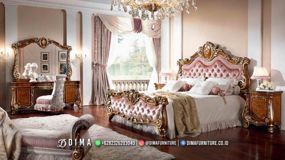 Jual Kamar Set Mewah Jati Ukir Jepara Emillio TTJ-2449