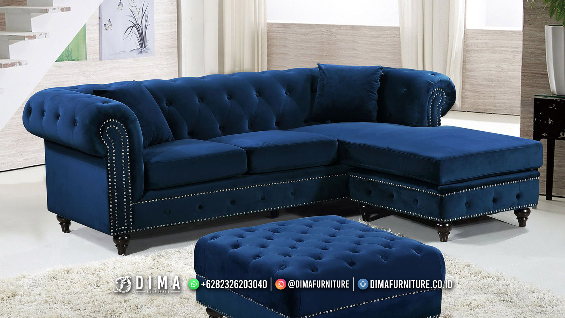 Sofa Tamu Minimalis Full Jok Luxury Classic Art Jepara TTJ-2465