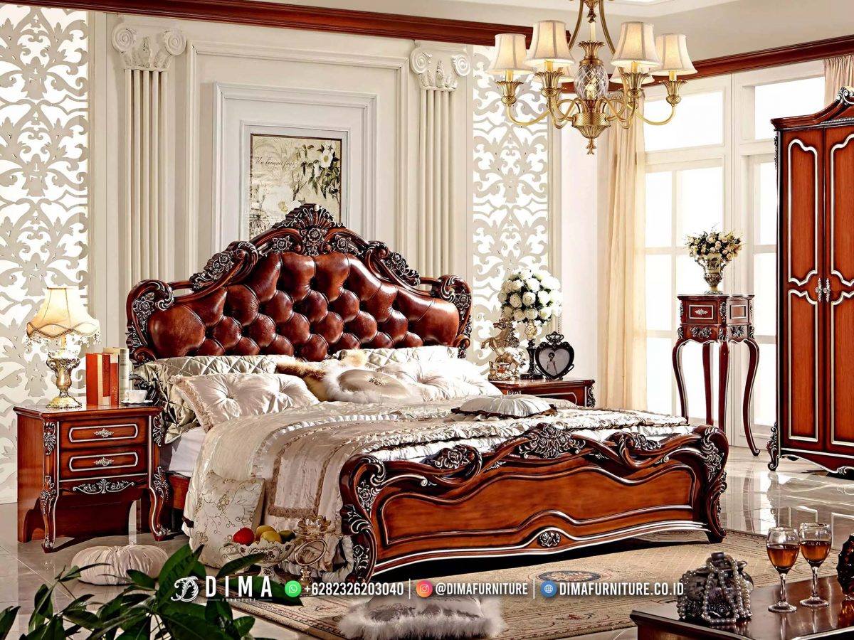 Tempat Tidur Jepara, Set Kamar Mewah Furniture Classic Top TTJ-2505