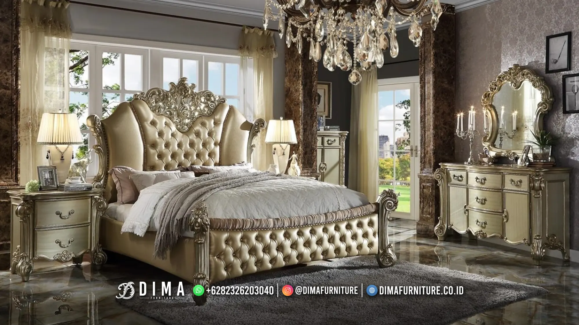 Best Furniture Tempat Tidur Mewah Jepara Luxurious Royals Style TTJ-2652
