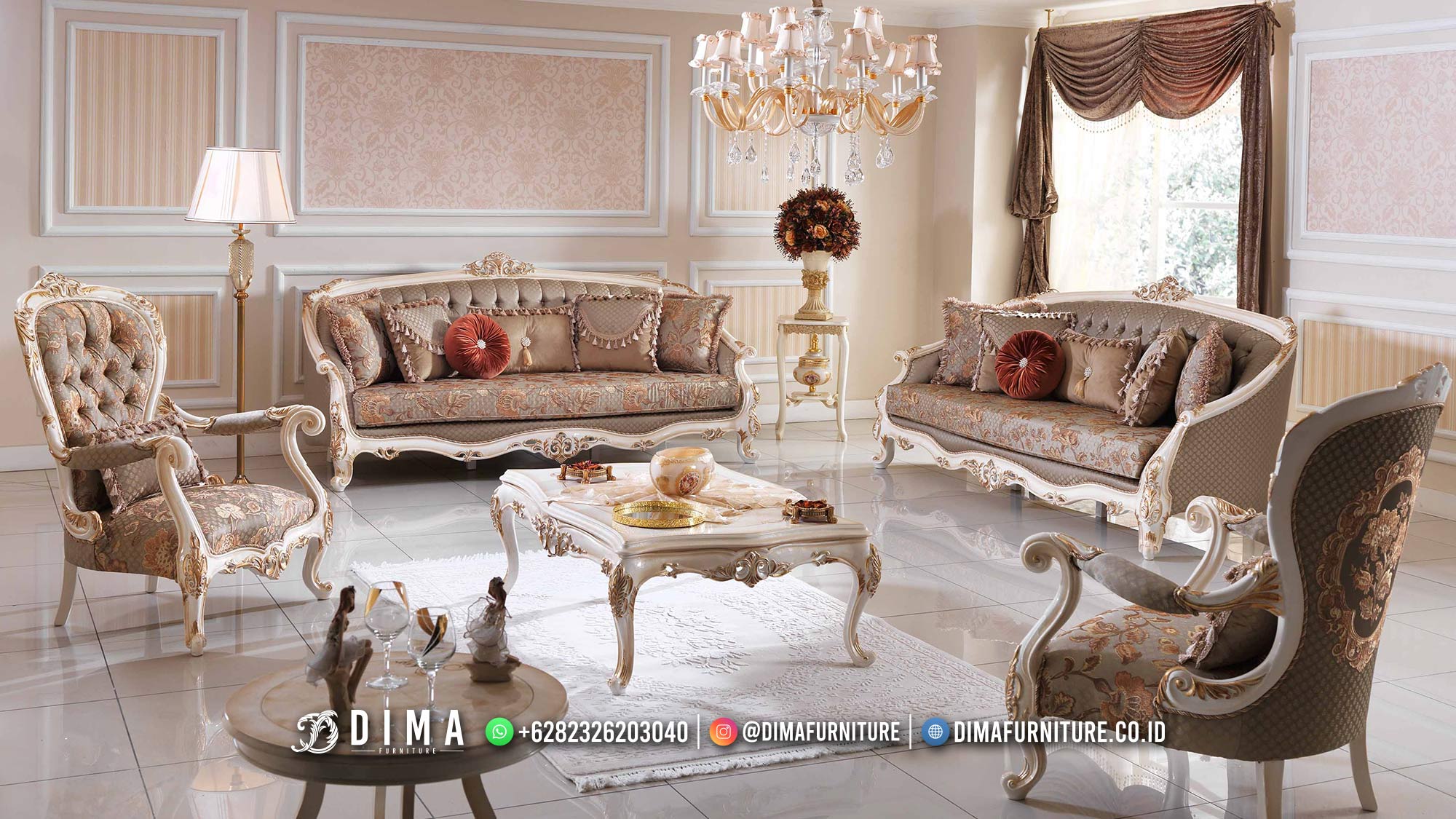 Sofa Tamu Mewah Jepara Best Seller Luxury Chania TTJ-2679