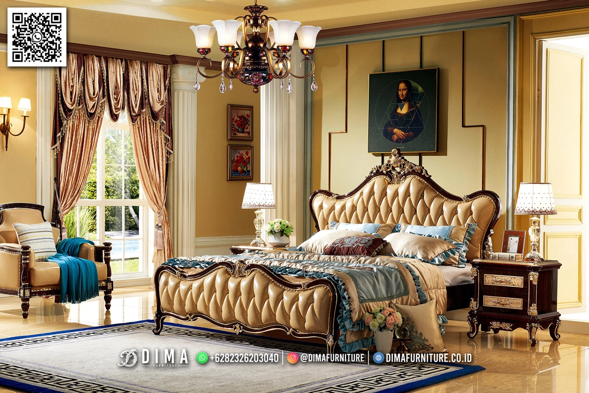 Desain Tempat Tidur Mewah Kamar Set Terbaru Ukiran Sultan TTJ2730