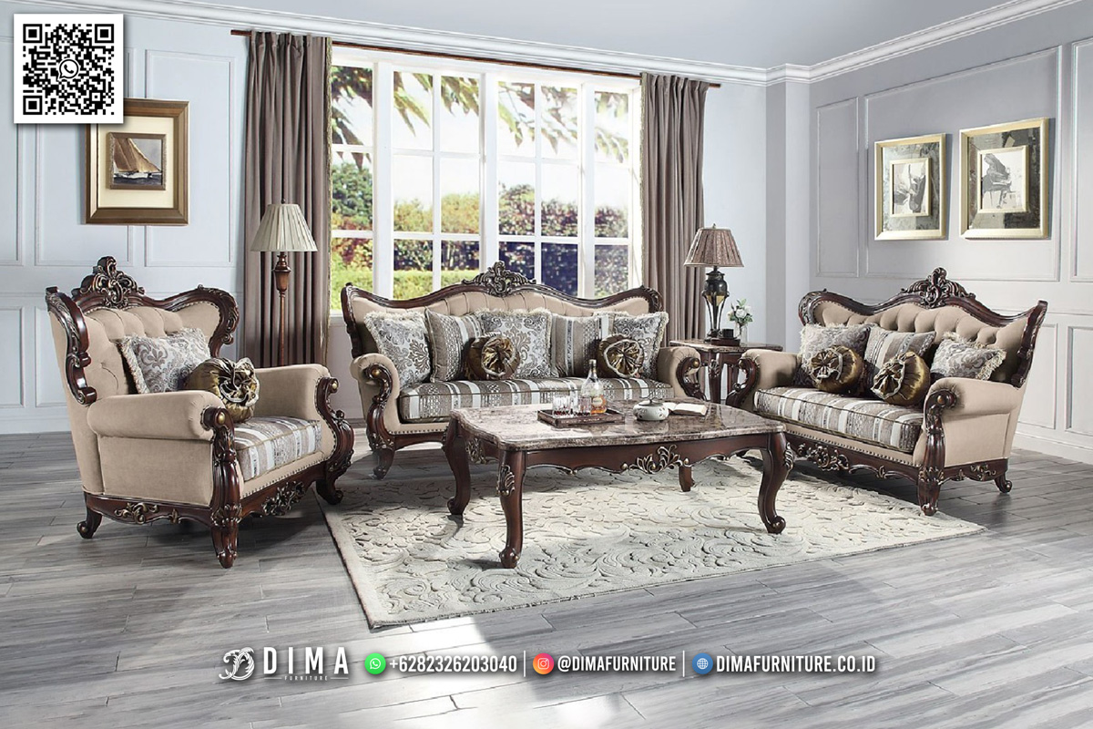 Popular Furniture Style Sofa Tamu Mewah Klasik Carol TTJ2750