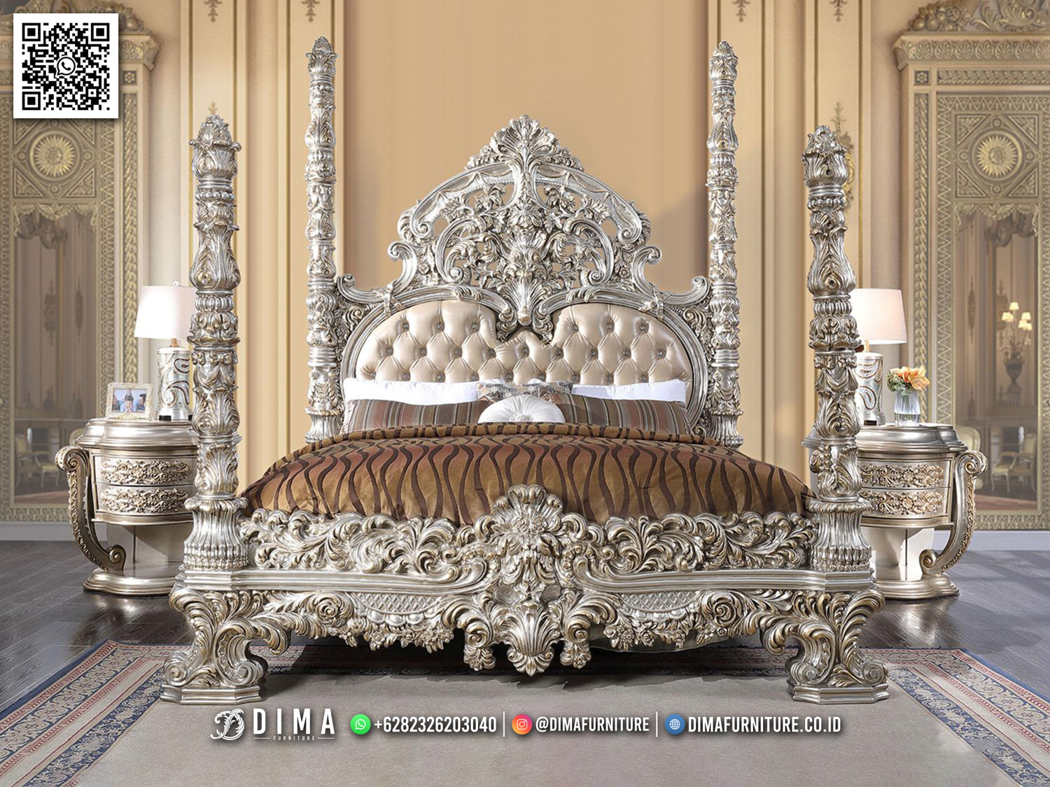 Bestseller Kamar Set Tidur Terbaru Luxury Carving TTJ2794
